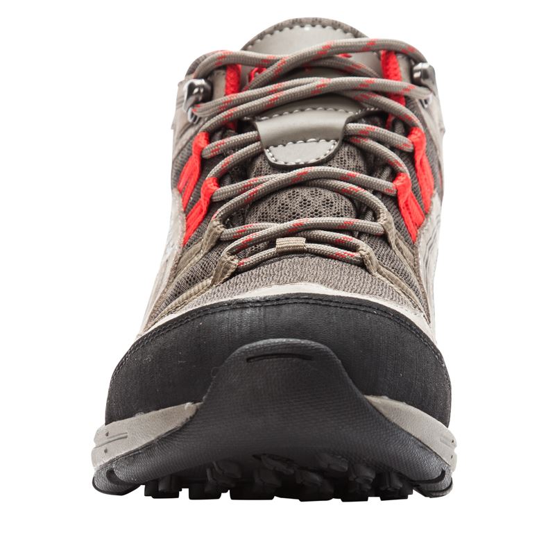 Propet Shoes Women's Propet Peak-Gunsmoke/Red - Click Image to Close