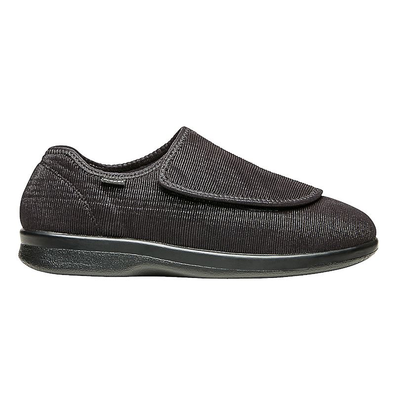 Propet Shoes Men's Cush'N Foot-Black Corduroy