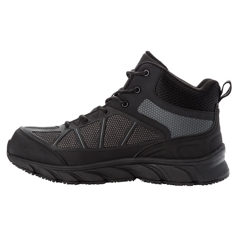 Propet Shoes Men's Seeley Hi-Dark Grey/Black - Click Image to Close