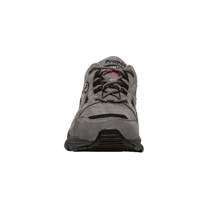 Propet Shoes Men's Stability Walker-Grey/Black Nubuck