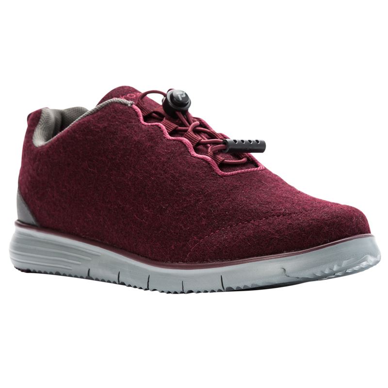 Propet Shoes Women's TravelFit Prestige-Burgundy Flannel - Click Image to Close