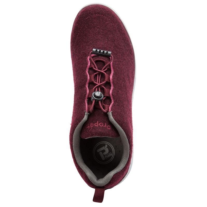 Propet Shoes Women's TravelFit Prestige-Burgundy Flannel