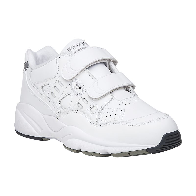 Propet Shoes Men's Stability Walker Strap-White