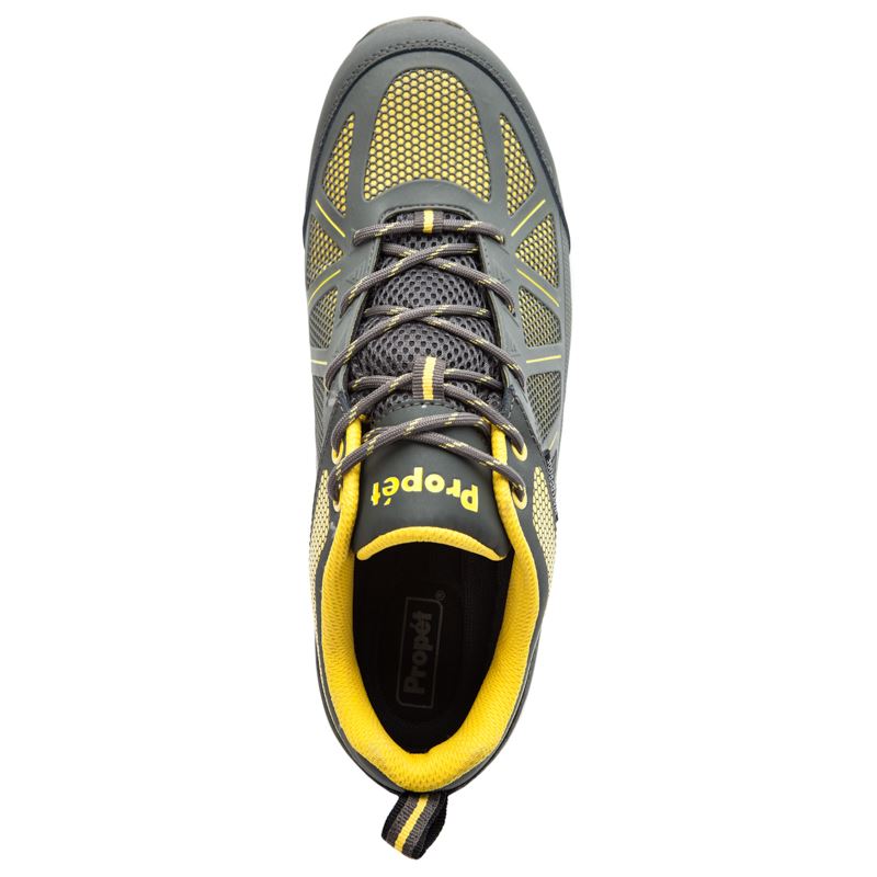 Propet Shoes Men's Seeley-Grey/Yellow