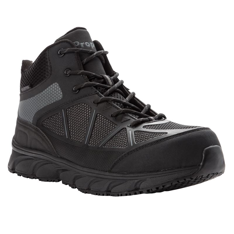 Propet Shoes Men's Seeley Hi-Dark Grey/Black