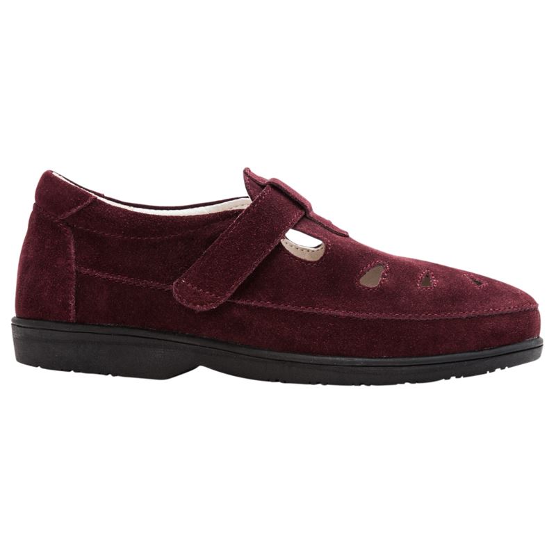 Propet Shoes Women's Ladybug-Wine Suede