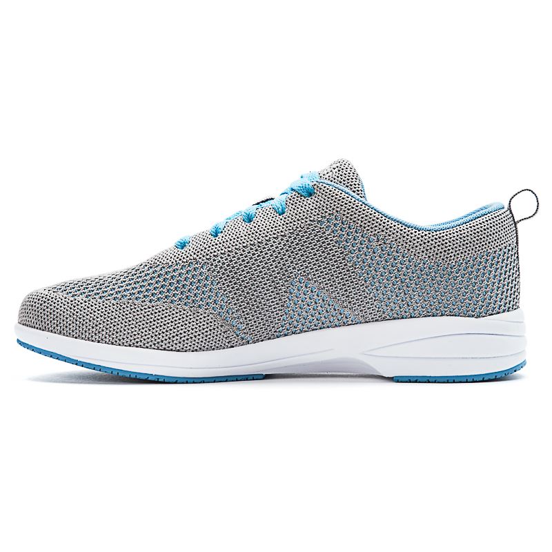 Propet Shoes Women's Washable Walker Evolution-Lt Grey/Lt Blue