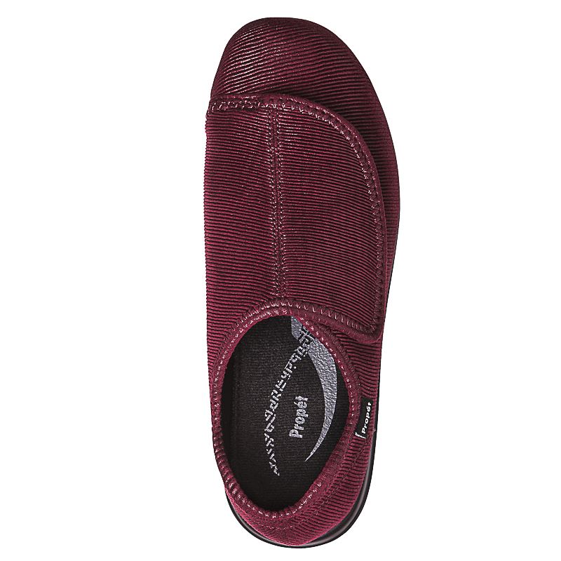 Propet Shoes Women's Cush'n Foot-Merlot Corduroy