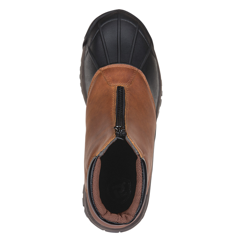 Propet Shoes Men's Blizzard Mid Zip-Brown/Black - Click Image to Close