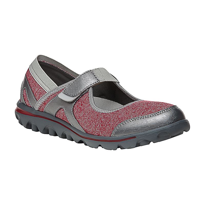 Propet Shoes Women's Onalee-Red/Silver - Click Image to Close