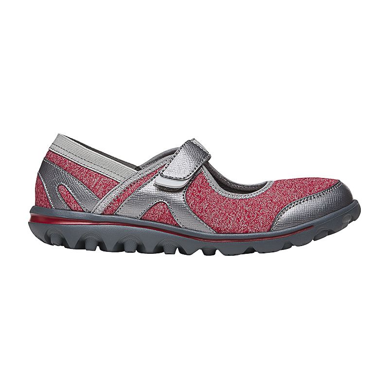 Propet Shoes Women's Onalee-Red/Silver - Click Image to Close