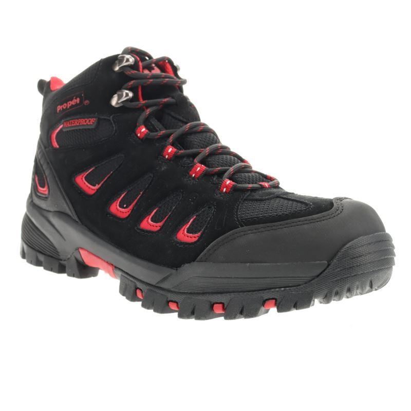 Propet Shoes Men's Ridge Walker-Black/Red - Click Image to Close