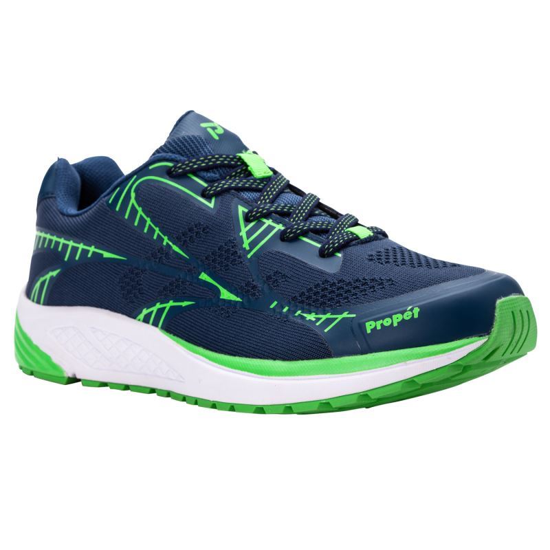 Propet Shoes Men's Propet One LT-Navy/Lime