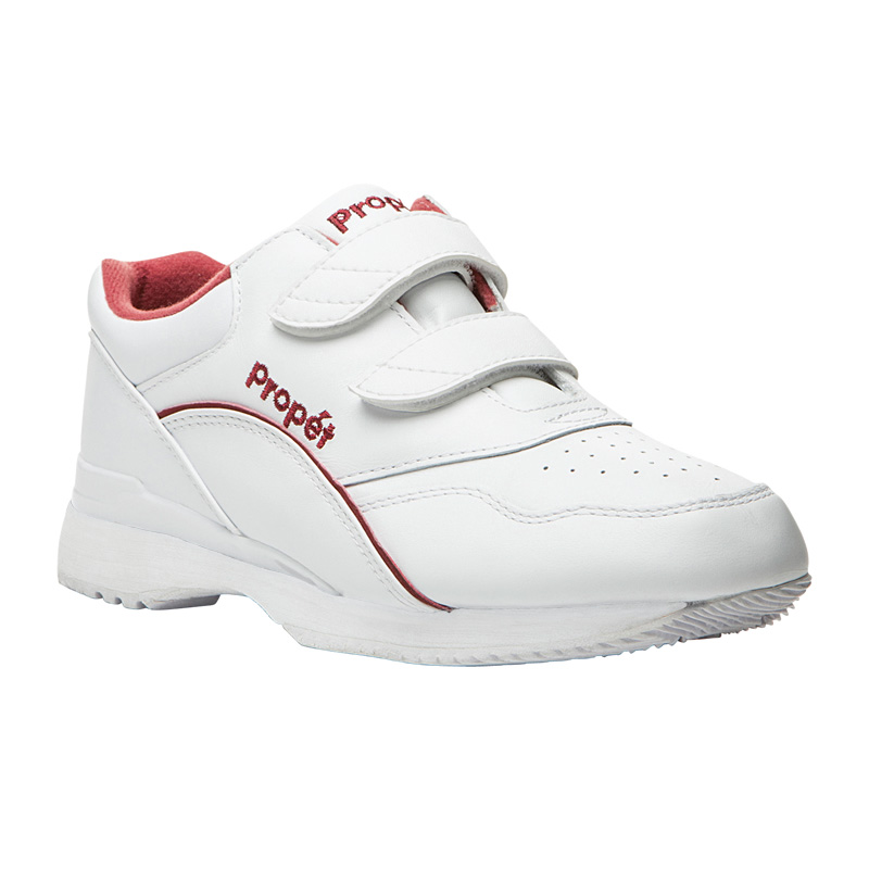 Propet Shoes Women's Tour Walker Strap-White/Berry