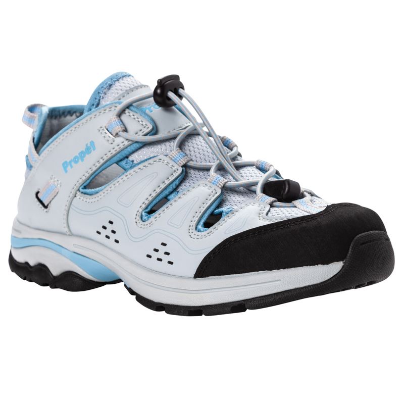 Propet Shoes Women's Piper-Lt Grey/Lt Blue - Click Image to Close