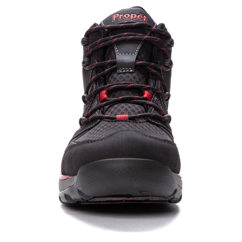 Propet Shoes Men's Veymont-Black/Red - Click Image to Close