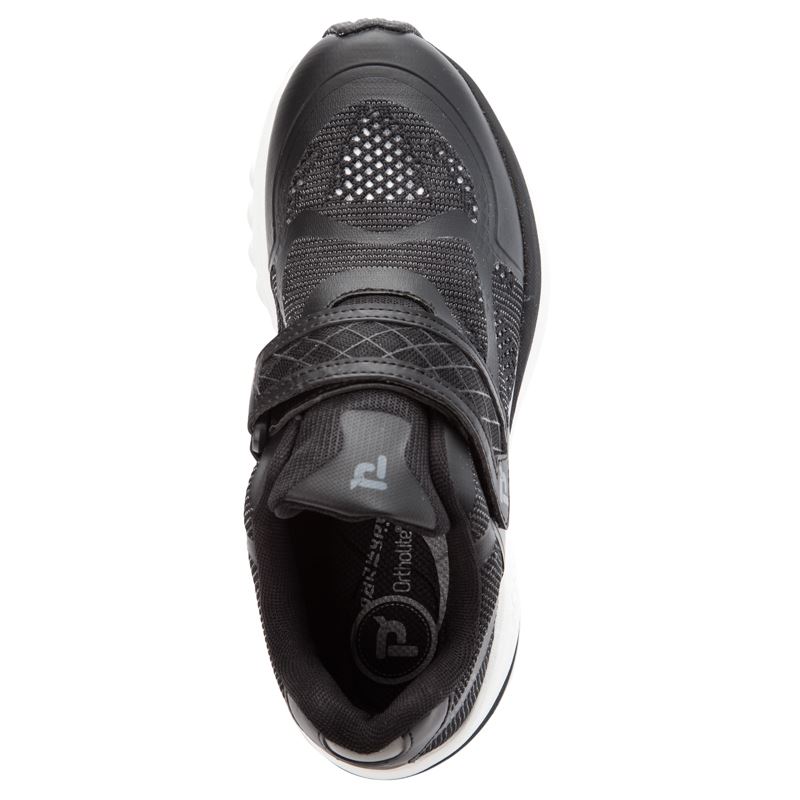 Propet Shoes Women's Propet One Strap-Black/Dk Grey - Click Image to Close