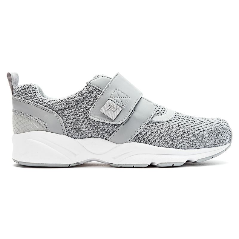 Propet Shoes Men's Stability X Strap-Lt Grey