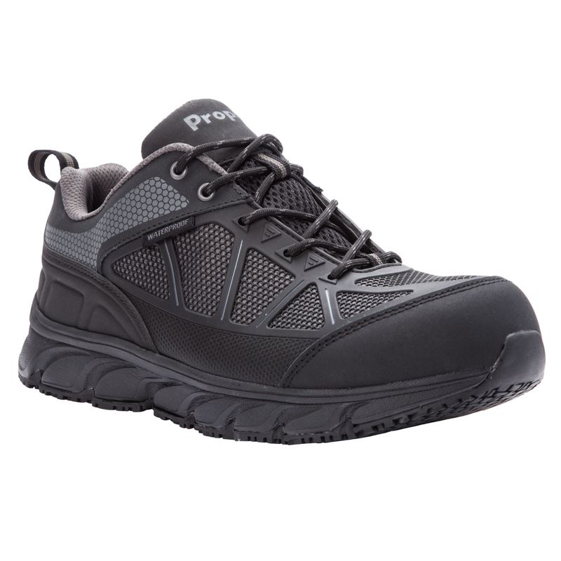 Propet Shoes Men's Seeley-Dark Grey/Black - Click Image to Close