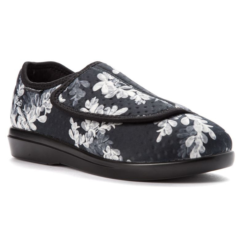 Propet Shoes Women's Cush'n Foot-Black Floral