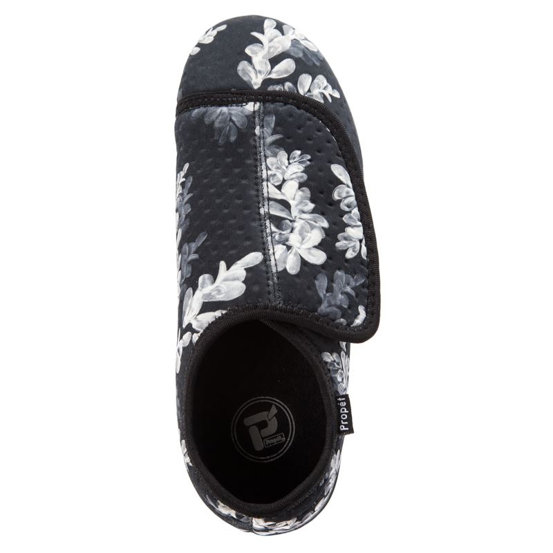 Propet Shoes Women's Cush'n Foot-Black Floral