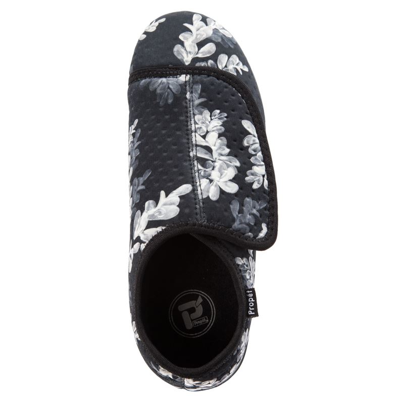 Propet Shoes Women's Cush'n Foot-Black Floral - Click Image to Close