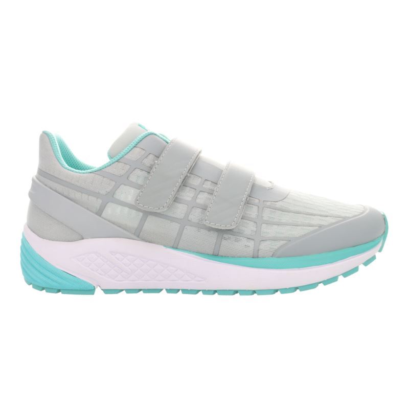 Propet Shoes Women's Propet One Twin Strap-Grey/Mint - Click Image to Close