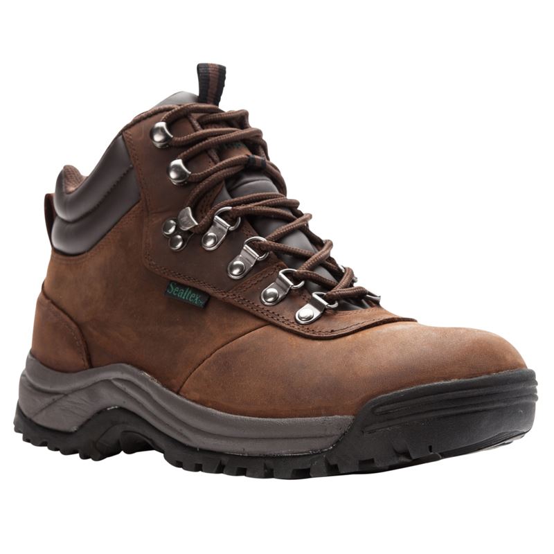 Propet Shoes Men's Cliff Walker-Brown Crazy Horse