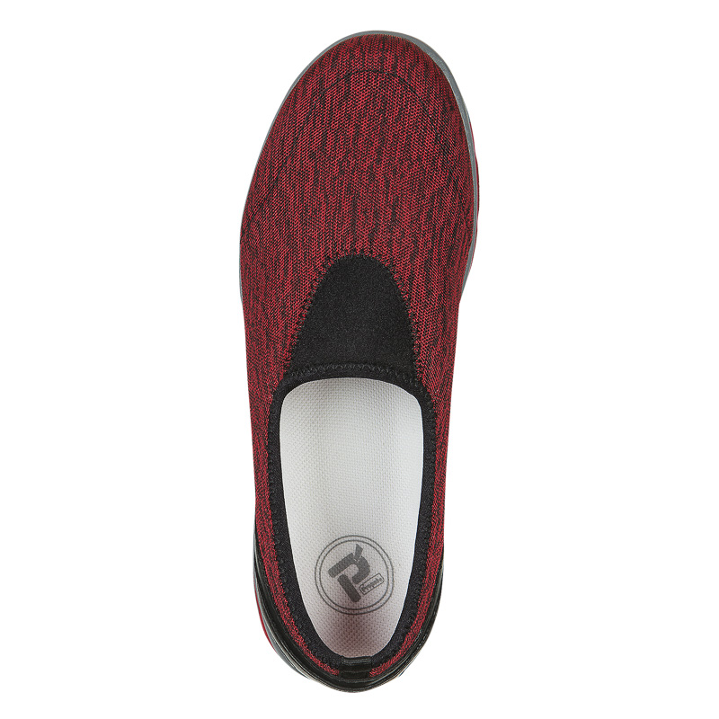 Propet Shoes Women's TravelActive Slip-On-Black/Red Heather