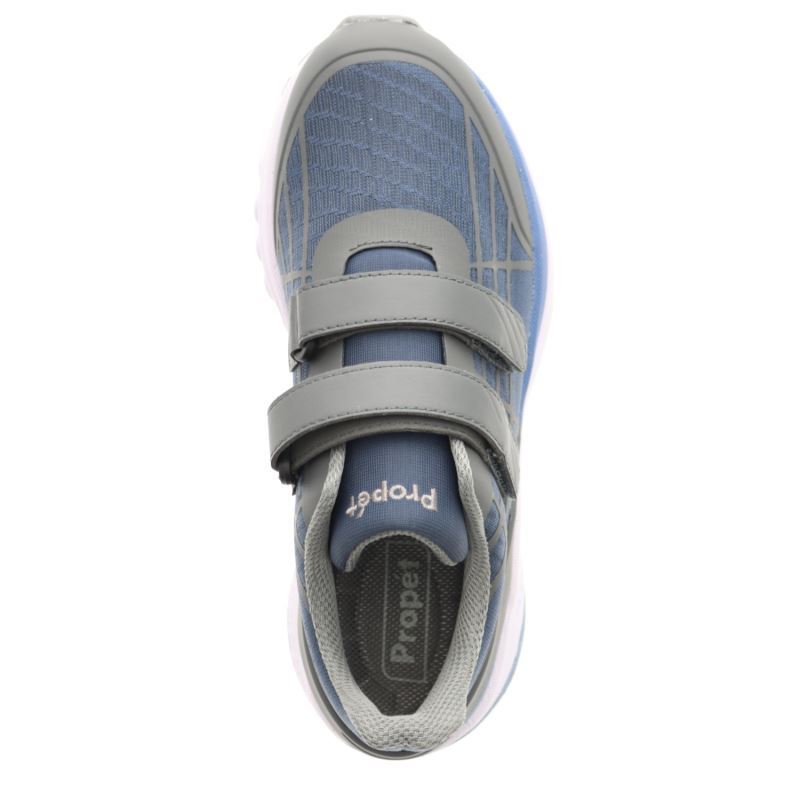 Propet Shoes Women's Propet One Twin Strap-Grey/Blue