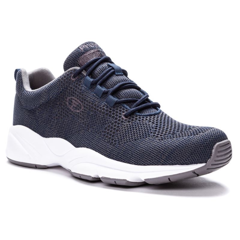 Propet Shoes Men's Stability Fly-Navy/Grey