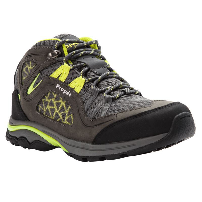 Propet Shoes Women's Propet Peak-Dk Grey/Lime