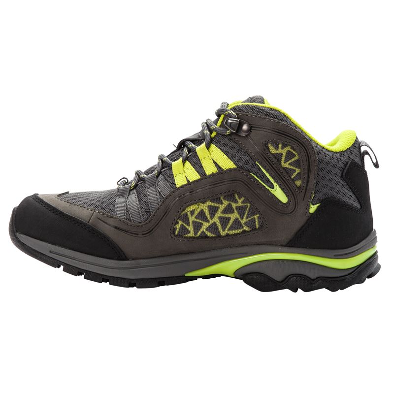 Propet Shoes Women's Propet Peak-Dk Grey/Lime - Click Image to Close