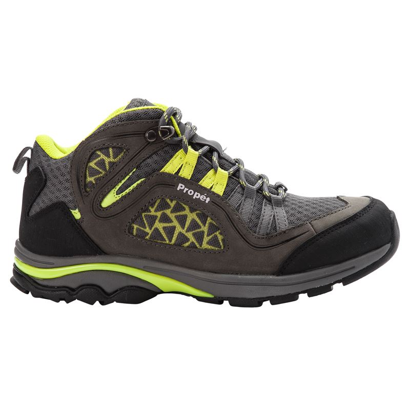 Propet Shoes Women's Propet Peak-Dk Grey/Lime