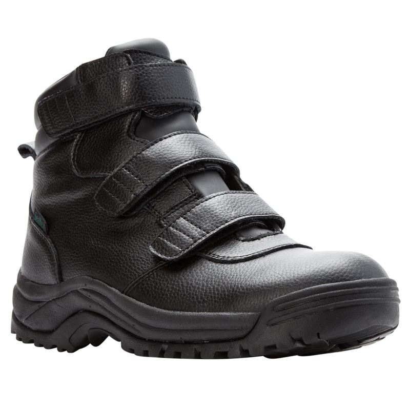 Propet Shoes Men's Cliff Walker Tall Strap-Black