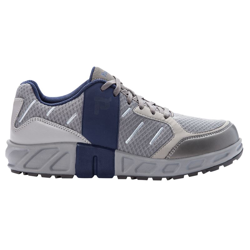 Propet Shoes Men's Matthew-Grey/Navy - Click Image to Close