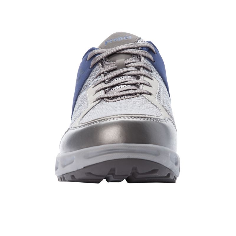 Propet Shoes Men's Matthew-Grey/Navy - Click Image to Close