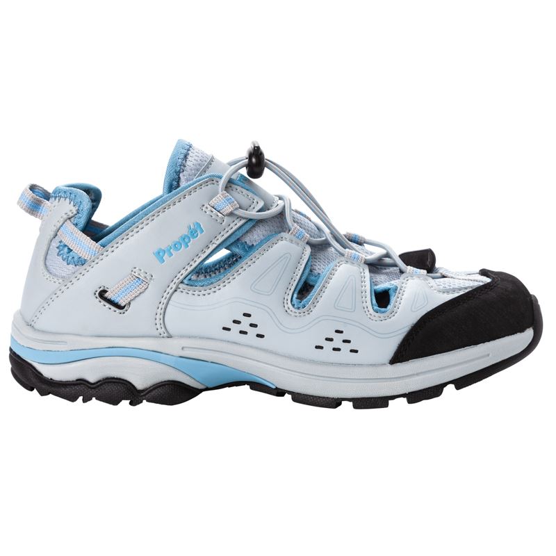 Propet Shoes Women's Piper-Lt Grey/Lt Blue