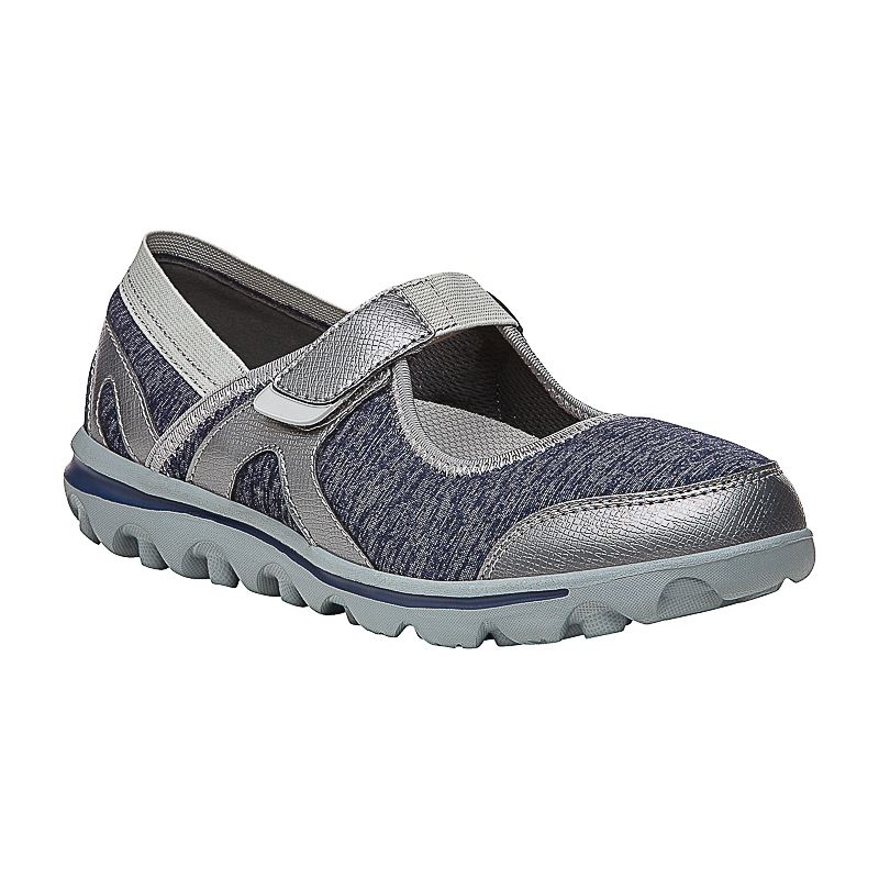 Propet Shoes Women's Onalee-Blue/Silver - Click Image to Close