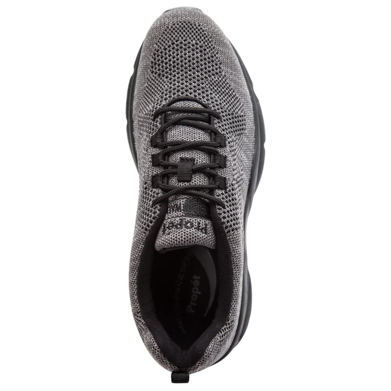 Propet Shoes Men's Stability Fly-Dk Grey/Lt Grey