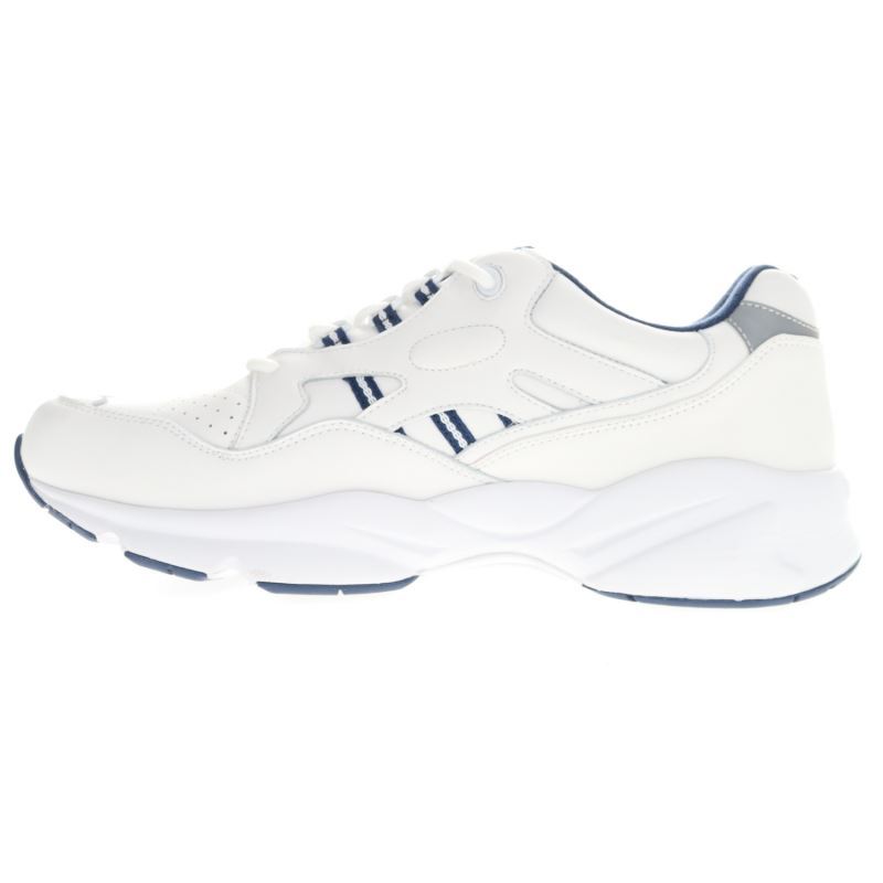 Propet Shoes Men's Stability Walker-White/Navy