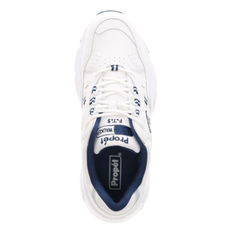 Propet Shoes Men's Stability Walker-White/Navy