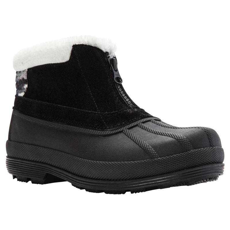 Propet Shoes Women's Lumi Ankle Zip-Black/White - Click Image to Close