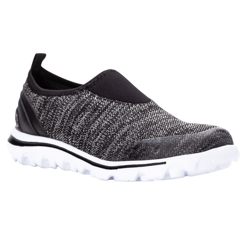 Propet Shoes Women's TravelActive Slip-On-Black Heather