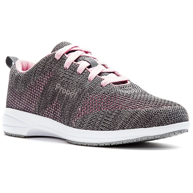 Propet Shoes Women's Washable Walker Evolution-Grey/Pink - Click Image to Close