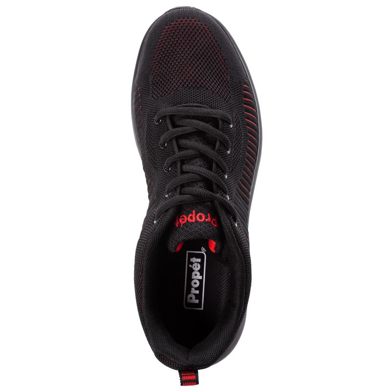 Propet Shoes Men's Viator Fuse-Black/Red