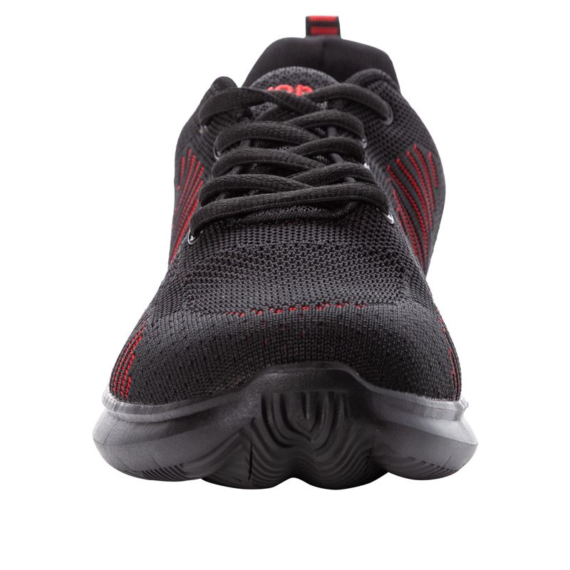 Propet Shoes Men's Viator Fuse-Black/Red