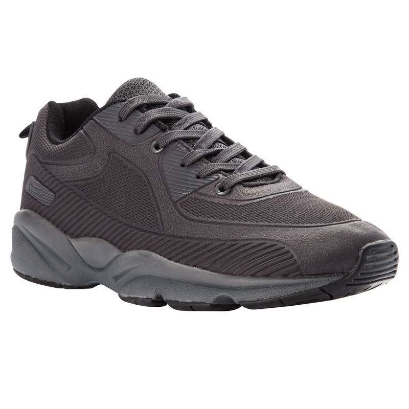 Propet Shoes Men's Stability Laser-Dark Grey