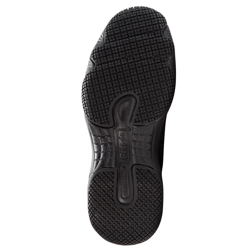 Propet Shoes Women's Wash N Wear Slip-On Knit-Black/Dk Grey