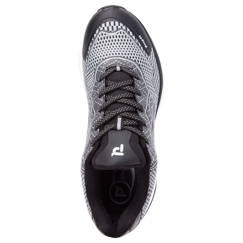 Propet Shoes Men's Propet One-Black/Silver - Click Image to Close